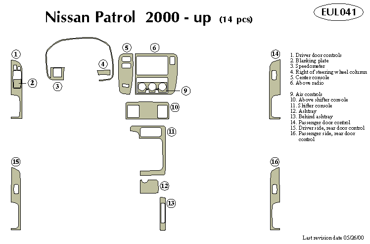 nissan patrol Dash Kit by B&I
