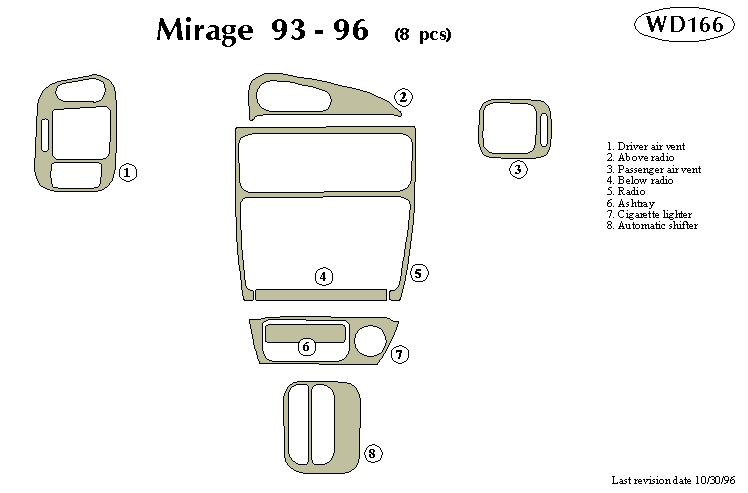 Mitsubishi Mirage Dash Kit by B&I