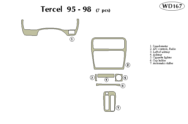 Toyota Tercel Dash Kit by B&I
