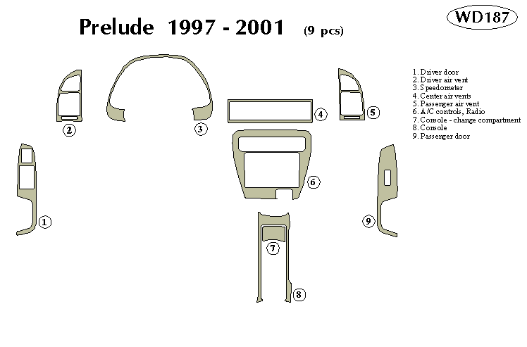 Honda Prelude Dash Kit by B&I