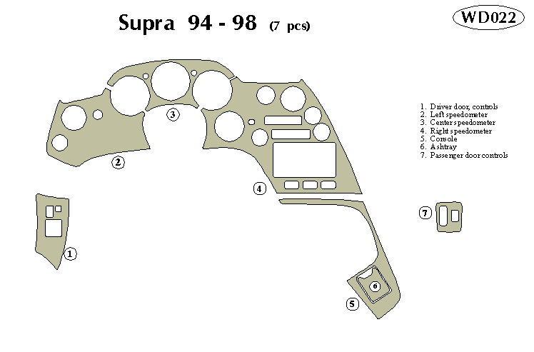 Toyota Supra Dash Kit by B&I