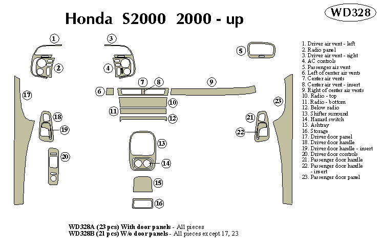 Honda S2000 Dash Kit by B&I