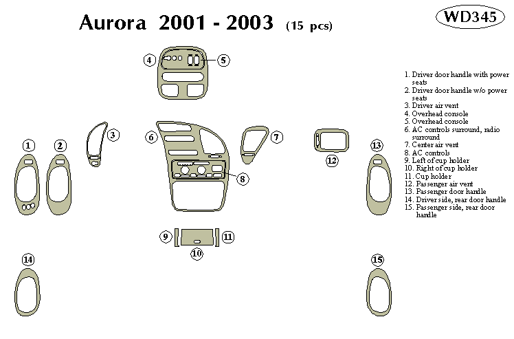 Oldsmobile Aurora Dash Kit by B&I
