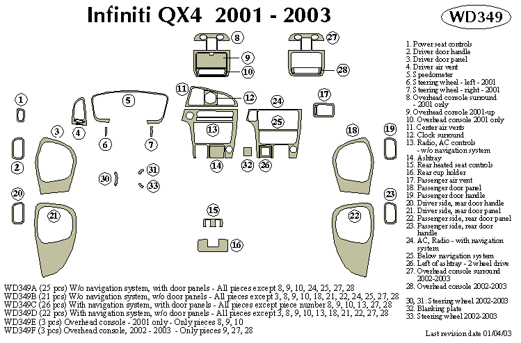 Fiti Qx4 Dash Kit by B&I