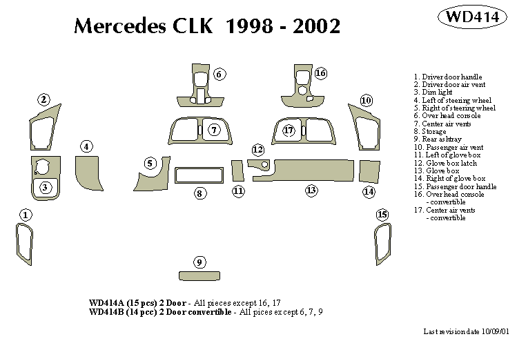 Mercedes Clk Dash Kit by B&I