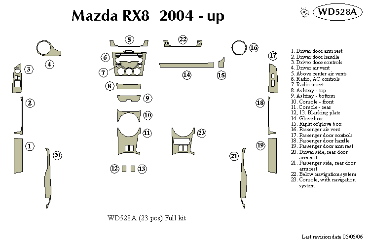Mazda Rx-8 Dash Kit by B&I