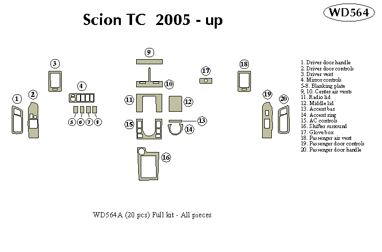 Scion Tc Dash Kit by B&I