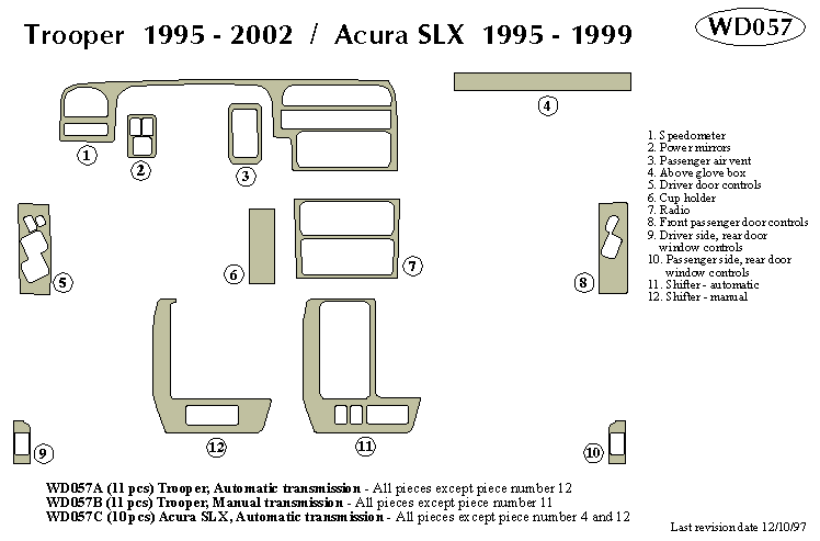 Isuzu Trooper Dash Kit by B&I