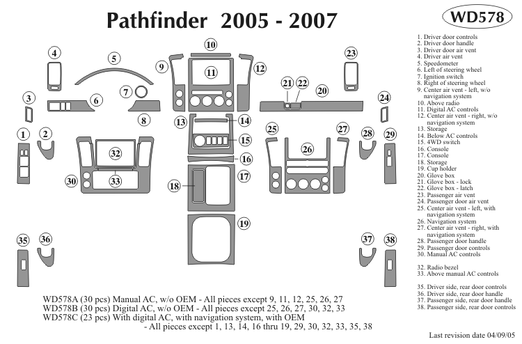 Nissan Pathfder Dash Kit by B&I