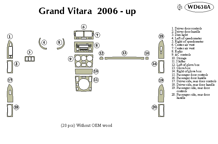 Suzuki Gr Vitara Dash Kit by B&I