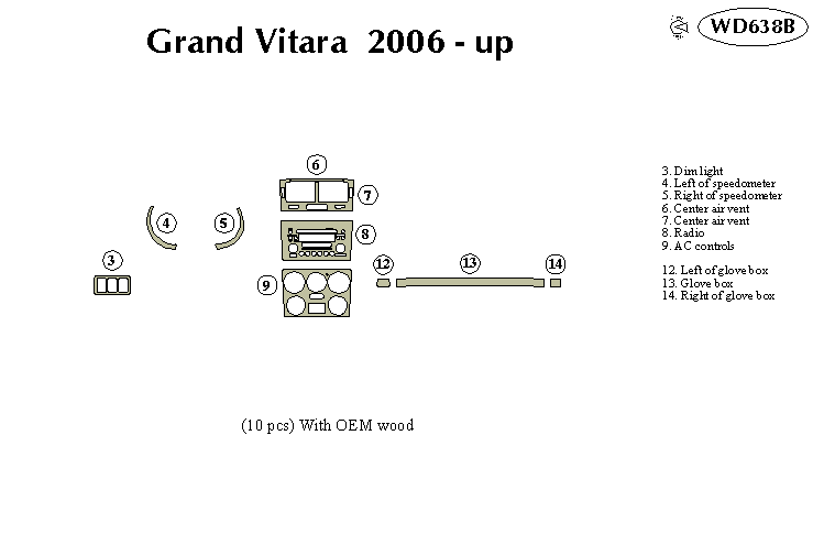 Suzuki Gr Vitara Dash Kit by B&I