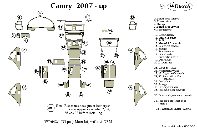 Toyota Camry Dash Kit by B&I