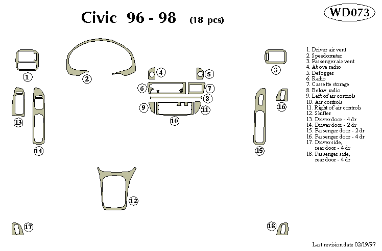 Honda Civic Dash Kit by B&I